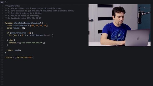 Задача с JS собеседования про банкомат / Вариант 1 смотреть онлайн