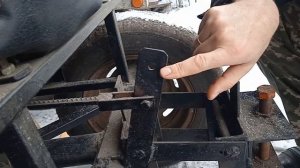 Подъёмный механизм адаптера мотоблока