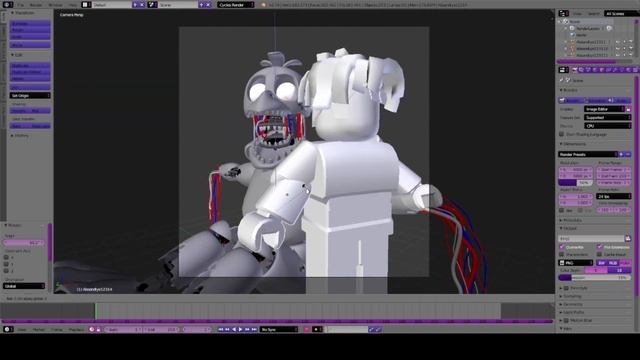 Withered Chica done (again) on a Blender 2.79 render смотреть онлайн