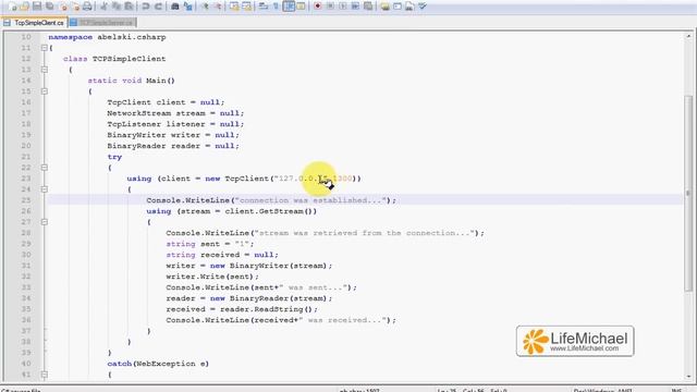 C# TCP Client Server Application смотреть онлайн