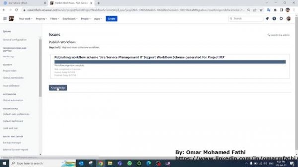 3 - Create Workflow, issue type and request type in jira