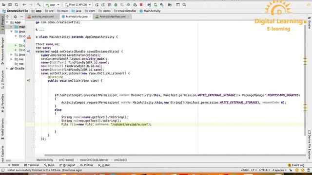 100 Android Create And Write CSV FILE | Online Training Download app from below link смотреть онлайн