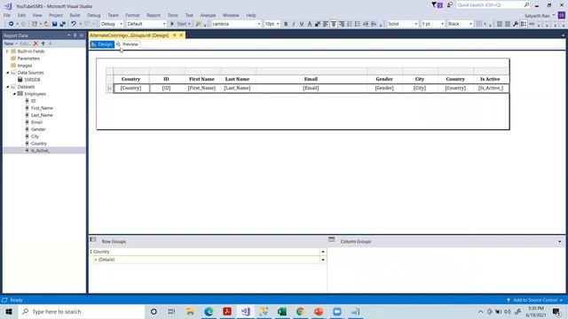 30 SSRS - Alternate Coloring on Row Groups (SQL Server Reporting Services) смотреть онлайн