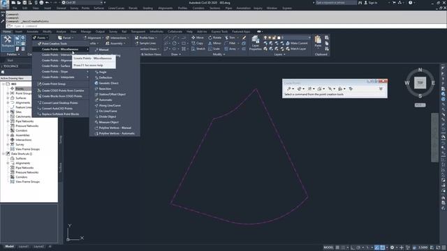 AutoCAD Autodesk: Create COGO Points смотреть онлайн