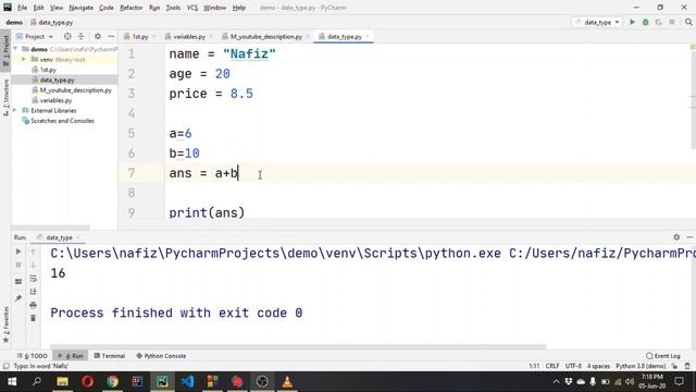 How to use Data Types in Python || Python Tutorial || Nafiz Anam смотреть онлайн