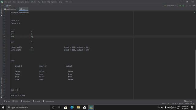 Boolean operators and Bitwise operators смотреть онлайн