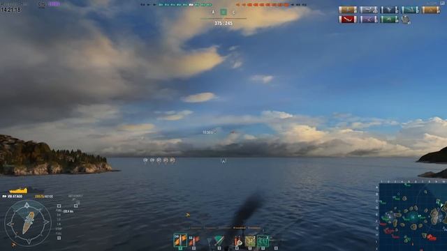 World of Warships, #Атаго, лучший фармер WoWs смотреть онлайн