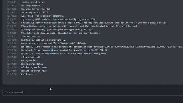 How to BAN/UNBAN Players on Terraria Servers - Vanilla/TShock/tModLoader смотреть онлайн