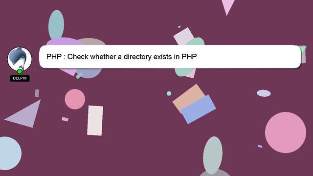 PHP : Check whether a directory exists in PHP смотреть онлайн