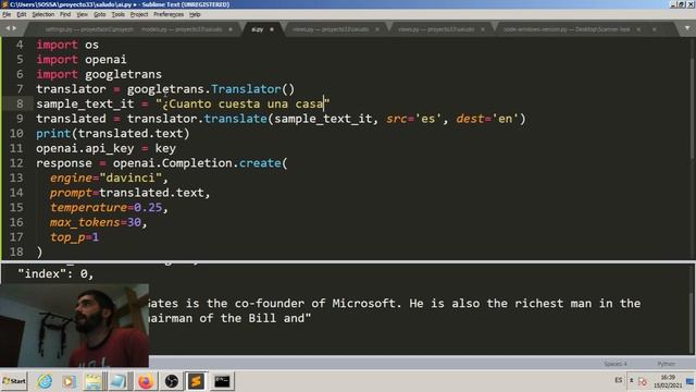 La INTELIGENCIA ARTIFICIAL más POTENTE del MUNDO con Python (OpenAI) смотреть онлайн