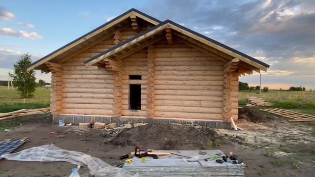 Баня ЛЕКС 9.6 х 8.7 Ручной Рубки смотреть онлайн