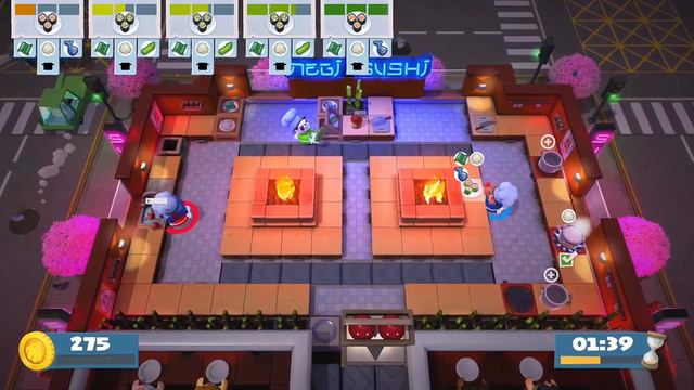 Overcooked 2 Lvl 1-4. Player Co-op 3 смотреть онлайн