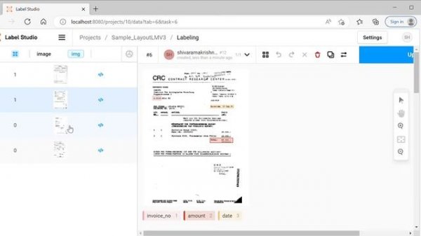 Annotate scanned documents for LayoutLMV3 custom dataset