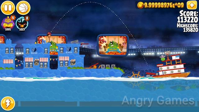 Angry Birds Seasons 3 Stars Ham Dunk 54 Level смотреть онлайн