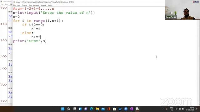 PYTHON (ADD ON): B.SC IT PPU 1ST YEAR (21-24)(10AM TO 11AM TTS) смотреть онлайн