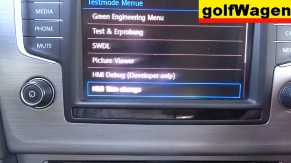 VW Golf 7 radio hidden menu /green engineering menu activated/