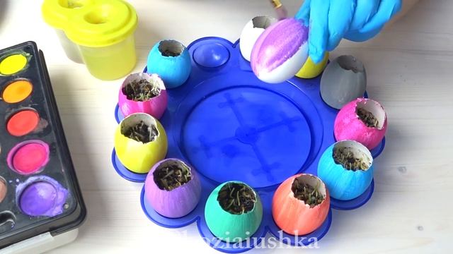 ПАСХАЛЬНЫЙ КРОЛИК (ЗАЯЦ) ???из Скорлупы с Травкой - Декором из Проросшей Пшеницы от ХОЗЯЮШКИ смотреть онлайн