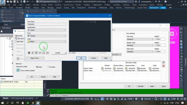 Tabela de declividade, editando e configurando no AutoCAD Civil 3D 2020 смотреть онлайн