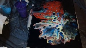 Как нарисовать картину ФЕНОМ. Акриловая заливка жидким акрилом. Техника Fluid Art_ Acrylic Pouring.