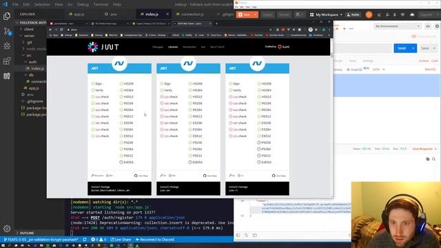 FullStack Auth From Scratch - Ep. 03 | DotEnv Setup | JSON WebToken | Frontend Start смотреть онлайн