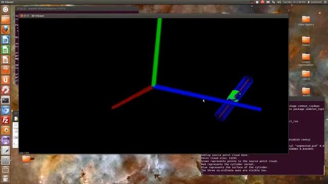 Cylinder Detection using RANSAC (ROS + Point Cloud Library) смотреть онлайн