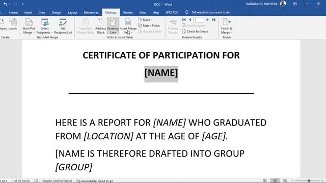 How to populate a word document with data from Excel Automatically смотреть онлайн