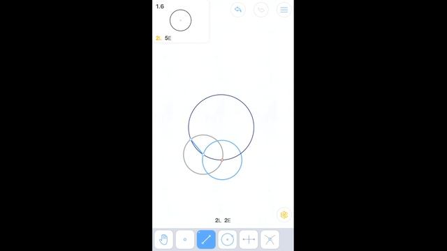 Euclidea - 1. Альфа (Alpha) - 1.6 -Центр окружности смотреть онлайн