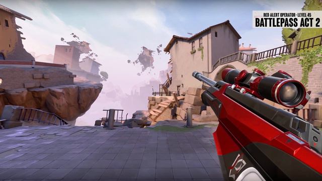 Red Alert Operator Skin Showcase [4K] - Valorant Battlepass Skins смотреть онлайн