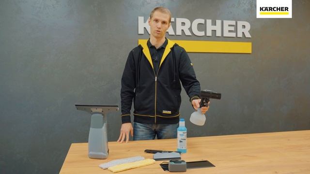 Профессиональный стеклоочиститель Керхер (Оконный пылесос Kärcher) WVP 10 Adv смотреть онлайн