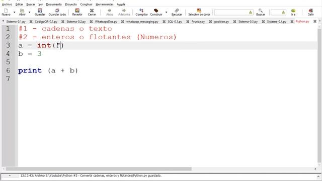 Python #3 - Convertir Cadenas , Enteros y Flotantes ( Viceversa ) смотреть онлайн