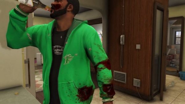 GTA 5 - Franklin and Lamar FIVE STAR Cop Battle in FRANKLIN'S OLD HOUSE!(Mini Rampage)