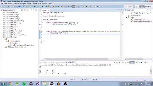 Programming Tutorial 39 - Intermediate Java - 13 - Varargs смотреть онлайн
