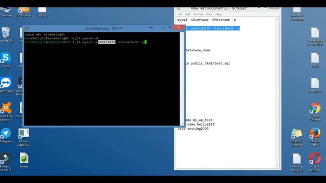 How to Import big Size phpmyadmin MYSQL to GoDaddy Shared Server using SSH PUTTY смотреть онлайн