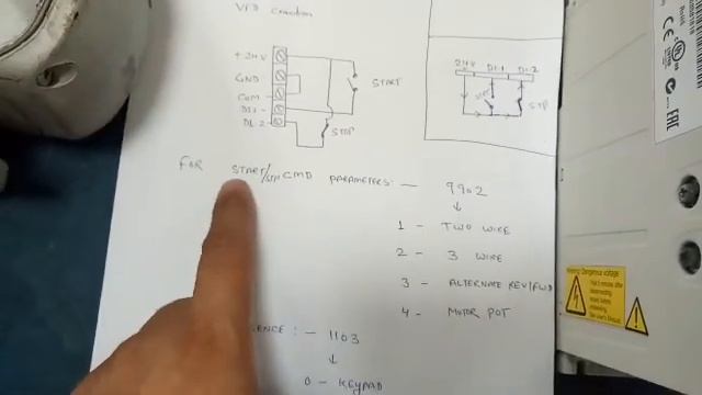 ABB ACS150 VFD 3 WIRE OPERATION смотреть онлайн