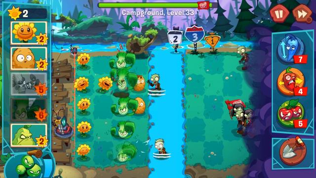 Plants vs. Zombies 3 - Campground Level 33 [No Boosters] смотреть онлайн