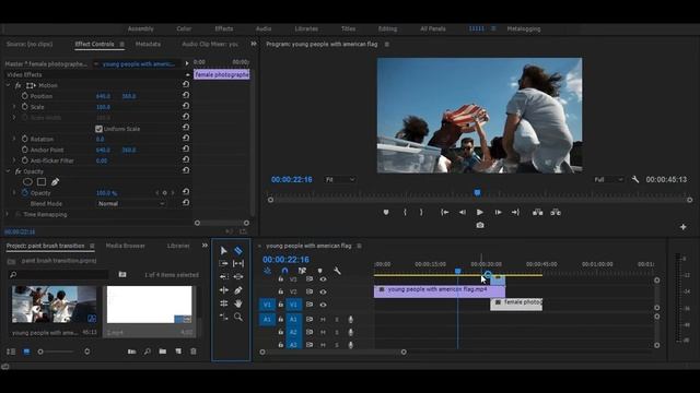 Quick BRUSH TRANSITION Effect In Adobe Premiere Pro смотреть онлайн