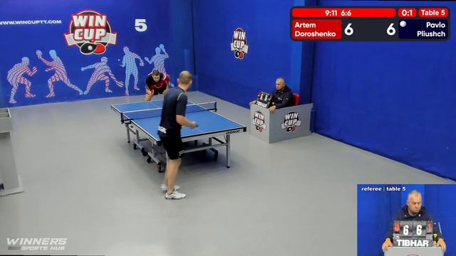 15:30 Дорошенко Артём  0-3 Плющ Павел  стол 5  ЮГ-4  09.06.22