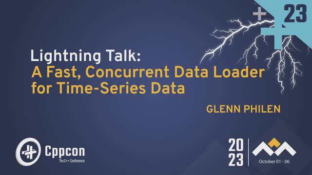 Lightning Talk: A Fast, Concurrent Data Loader for Time-Series Data - Glenn Philen - CppCon 2023 смотреть онлайн