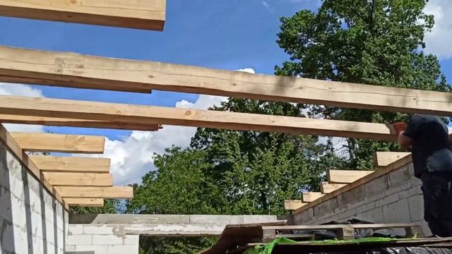 Как поднять балки перекрытия без крана смотреть онлайн