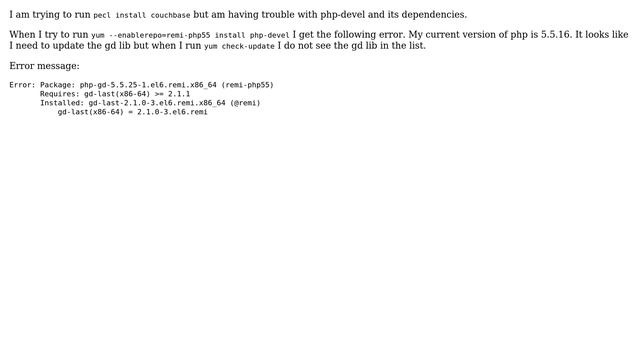 Error installing php-devel 5.5 CentOS 6 смотреть онлайн