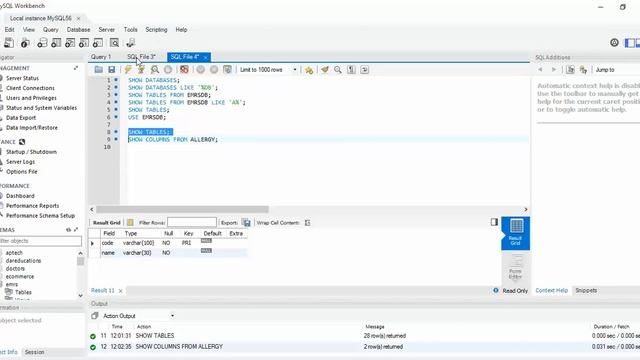 SESSION NO 6 SHOW COMMANDS IN THE MYSQL смотреть онлайн