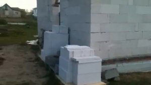 Моя стройка,домик 6х6 из газобетона.