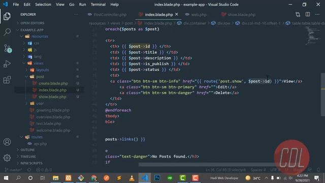39 Display Post in Show Blade in Laravel | Career Development Lab Laravel CDL смотреть онлайн