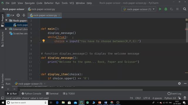 Rock, Paper, Scissor Game in Python смотреть онлайн