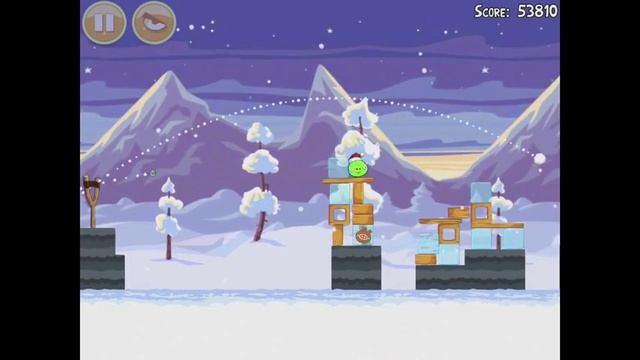 Angry Birds Seasons Wreck the Halls 1-21 Walkthrough Christmas 2012 3 Star смотреть онлайн