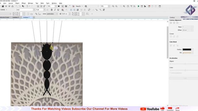 Round Shape door design In Corel Draw | 2D design смотреть онлайн