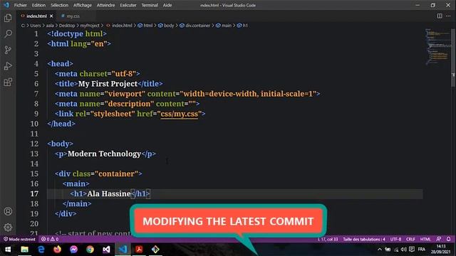 #33 : Course Git && Github | Undoing Changes | Modify The Latest Commit | Git Commit Amend | Part 1 смотреть онлайн