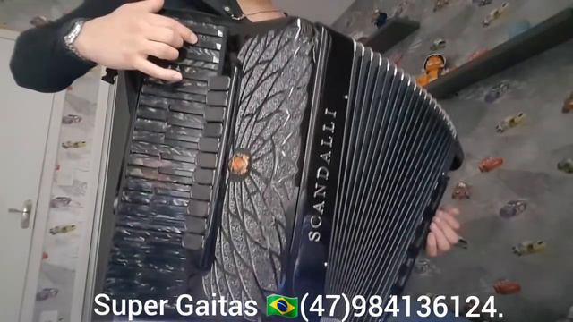 Acordeon Scandalli Super V 3l4 Duplo Cassoto Black Air Binci Italy violin #supergaitas #scandalli смотреть онлайн