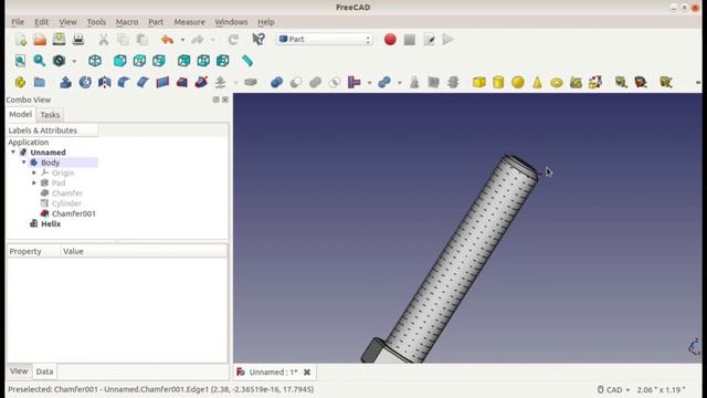 Learn FreeCAD: #9 Using the Helix Tool (Making a Bolt) - Tutorial смотреть онлайн