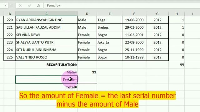How to Automatically Recap Gender with Excel Formulas смотреть онлайн
